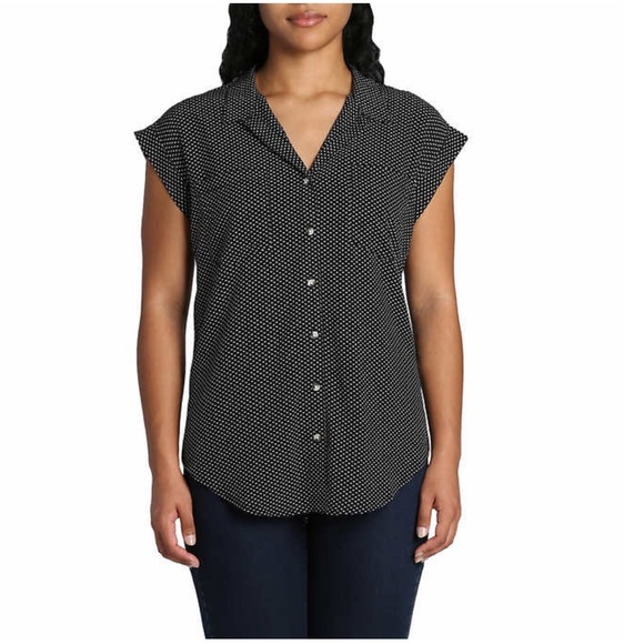 JACHS Girlfriend Tops Jachs Girlfriend Ladies Short Sleeve Blouse